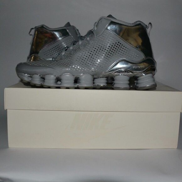 Nike Shox TLX Mid SP Flywire Shoes Men Size 13 Silver Chrome Sneakers 677737 003 main image 9